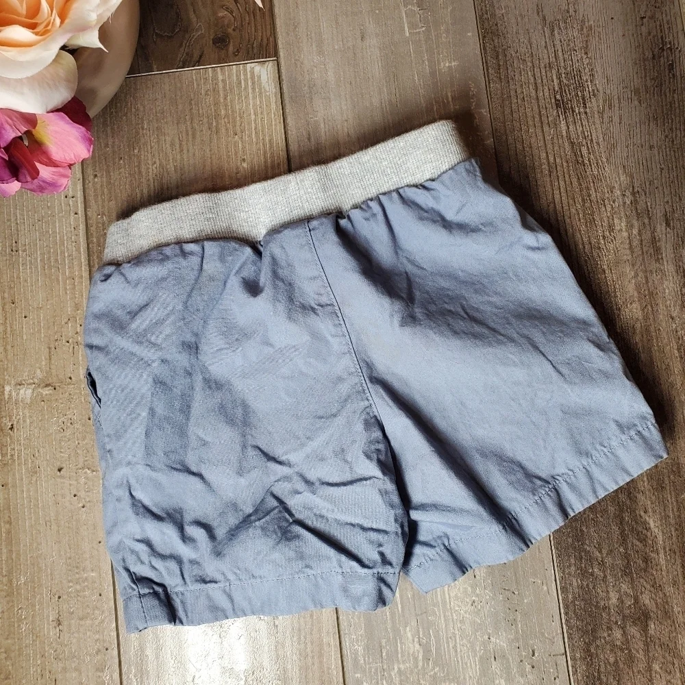 Carter's Child of Mine Cotton Baby Toddler Boy Shorts Size 18m Blue Gray EUC
